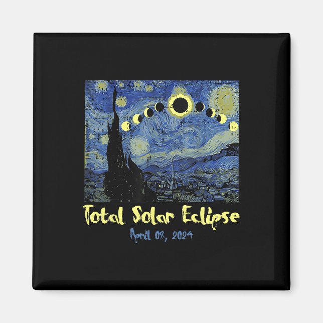Solar Eclipse 2024 Totalität April 8 Männer Frauen Magnet (Vorne)