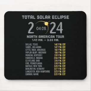 Solar Eclipse 2024 Totalität April 8 Männer Frauen Mousepad
