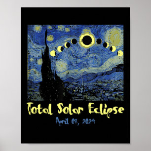 Solar Eclipse 2024 Totalität April 8 Männer Frauen Poster