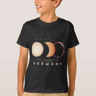 Solar Eclipse 2024 Vermont Total Eclipse Astronomi T-Shirt