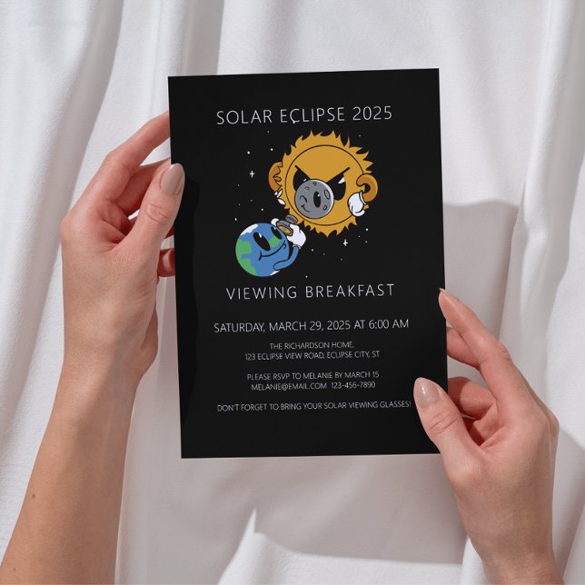 Solar Eclipse 2025 Foto-Party Einladung (Add your details to personalize your event)