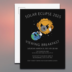 Solar Eclipse 2025 Foto-Party Einladungspostkarte