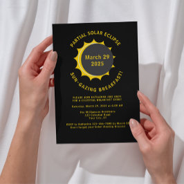 Solar Eclipse 2025 Frühstück Party Einladung