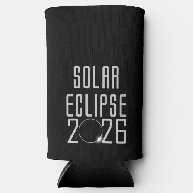 Solar Eclipse 2026 kann gemütlich Selters Dosenkühler (Vorderseite)
