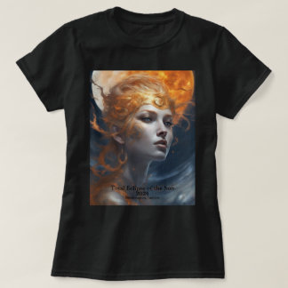 Solar Eclipse 2 Seite IHRER Text Sun Goddess T-Shirt