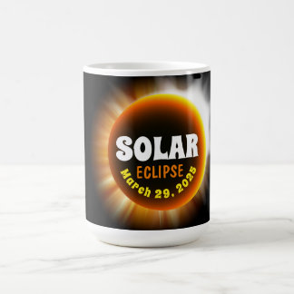 Solar Eclipse 3/29/2025 Benutzerdefinierter Text Kaffeetasse