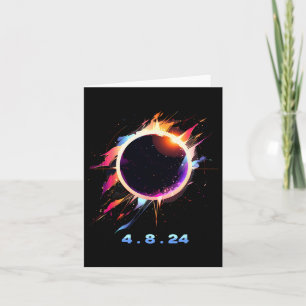 Solar Eclipse 4.8.24 Totality Event 2024 Souvenir Karte