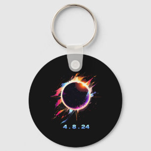 Solar Eclipse 4.8.24 Totality Event 2024 Souvenir Schlüsselanhänger