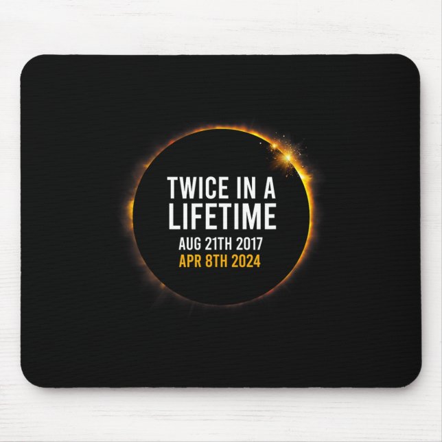 Solar Eclipse 8.04.2024 Totalität zweimal in einem Mousepad (Vorne)