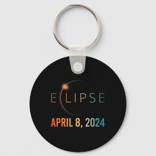 Solar-Eclipse 8. April 2024 Gesamtsolaröklipse Schlüsselanhänger