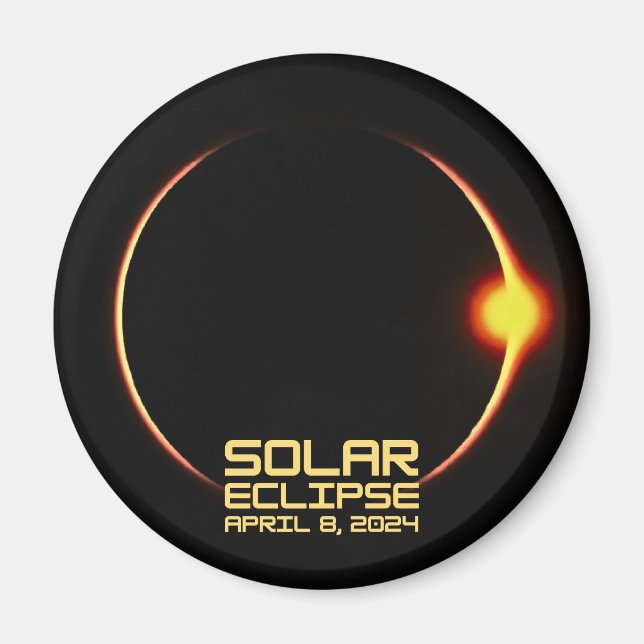 Solar Eclipse 8. April 2024 Magnet (Vorne)