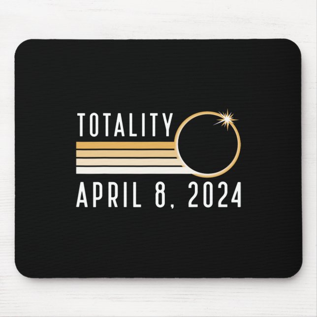 Solar Eclipse 8. April 2024 Totality Solar Eclipse Mousepad (Vorne)