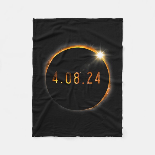 Solar Eclipse American Totality Spring 40824 Fleecedecke (Vorderseite)
