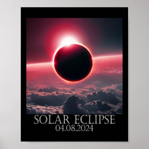 Solar Eclipse April 2024 04,08,24 Poster