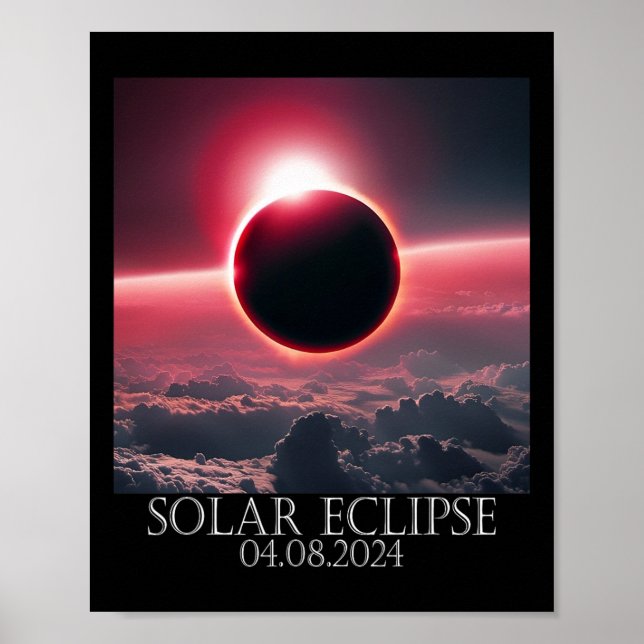 Solar Eclipse April 2024 04,08,24 Poster (Vorne)
