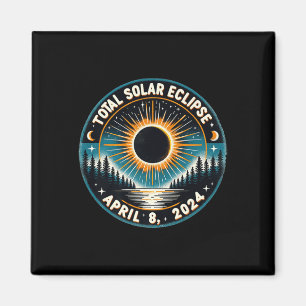 Solar Eclipse Astronomie Vintag 2024 Solar Eclipse Magnet