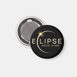 Solar Eclipse Astronomy Event 2026 Magnet