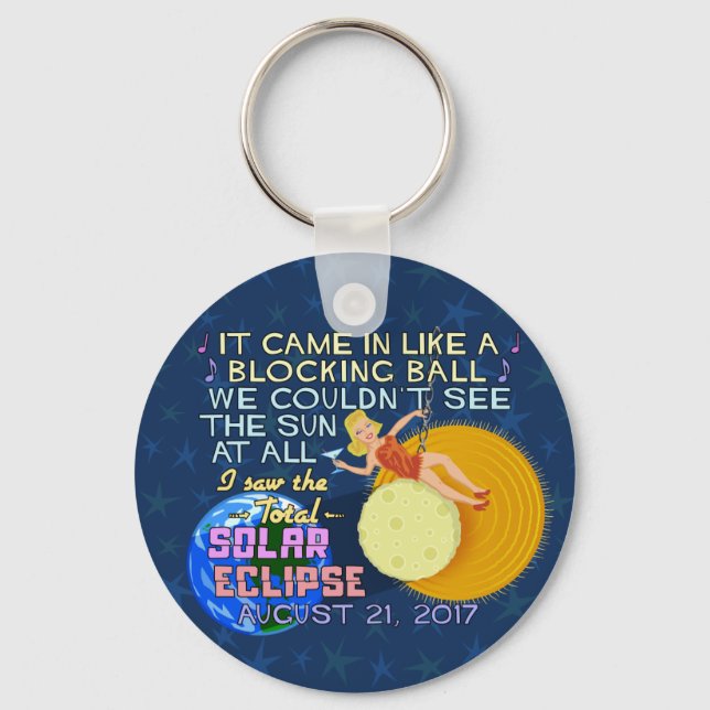 Solar Eclipse August 21 2017 American Funny Schlüsselanhänger (Vorderseite)