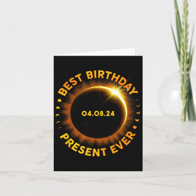 Solar Eclipse Best Birthday Ever Funny Totality Ap Karte (Vorderseite)
