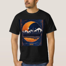 Solar Eclipse Cityscape Hills 2024 Name Männer hin