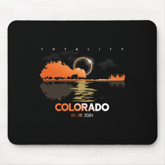 Solar Eclipse Colorado Gitarre Totality Mousepad (Vorne)
