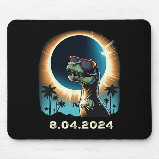 Solar-Eclipse-Dino mit Solar-Eclipse Mousepad (Vorne)