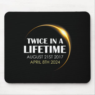 Solar Eclipse Fun zweimal im Leben 2024 Solar ecl Mousepad