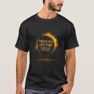 Solar Eclipse Fun zweimal im Leben 2024 Solar ecl T-Shirt