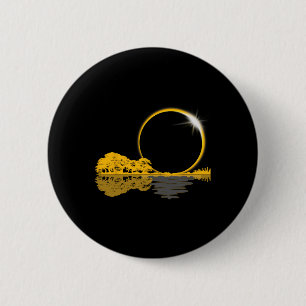 Solar Eclipse Gitarre Nature Moon Retro Stil Guita Button
