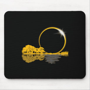 Solar Eclipse Gitarre Nature Moon Retro Stil Guita Mousepad