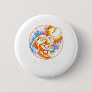 Solar Eclipse Golden Retriever Tragebrille Apr Button