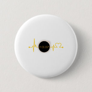 Solar Eclipse Heartbeat Gesamtsolarauskeime April Button