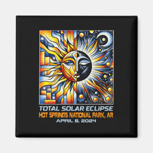 Solar-Eclipse-Hot-Springs Ar Arkansas insgesamt Magnet