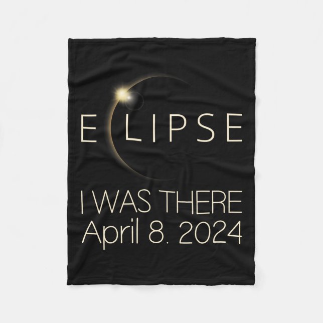 Solar Eclipse I war dort 8. April 2024 Gesamtsolar Fleecedecke (Vorderseite)