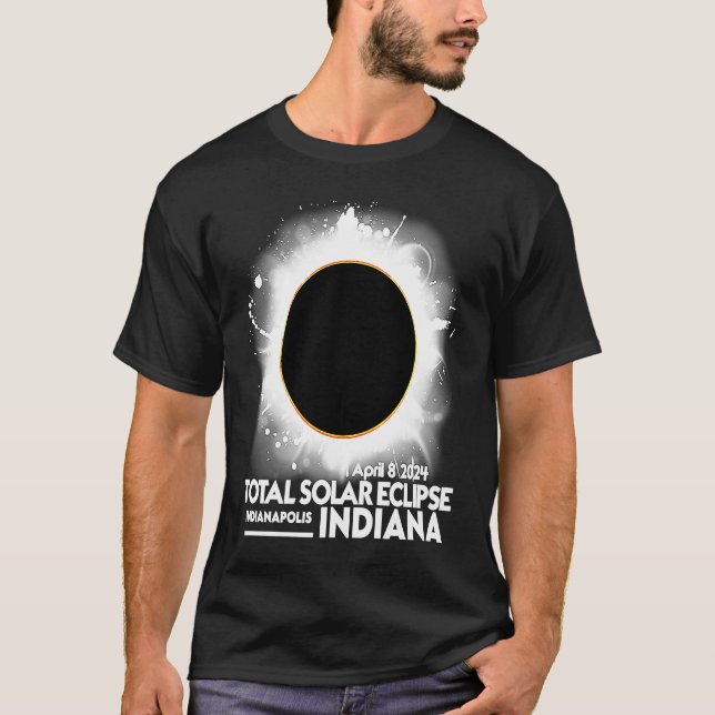 Solar Eclipse Indianapolis INDIANA 2024 April T-Shirt (Vorderseite)