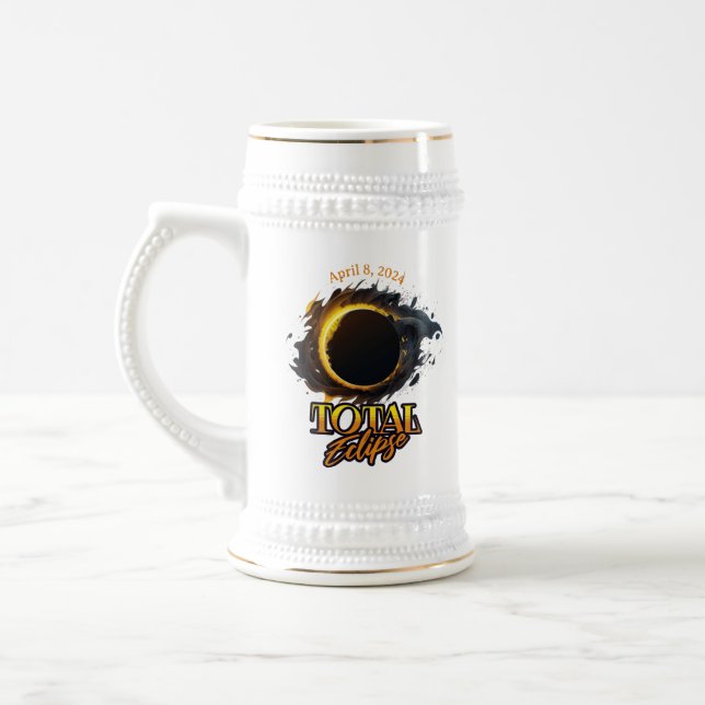 Solar Eclipse insges. 8. April 2024 Bierglas (Links)