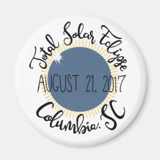 Solar Eclipse insgesamt 2017 Columbia SC Round Mag Magnet
