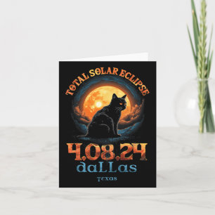 Solar Eclipse insgesamt 2024 Dallas Texas Karte