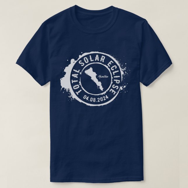 Solar Eclipse insgesamt 2024 Mexico Sinaloa Mazatl T-Shirt (Design vorne)