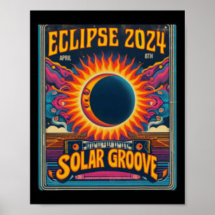 Solar Eclipse insgesamt 8. April 2024 Nord Poster