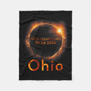Solar Eclipse insgesamt 8. April 2024 Ohio Solar E Fleecedecke