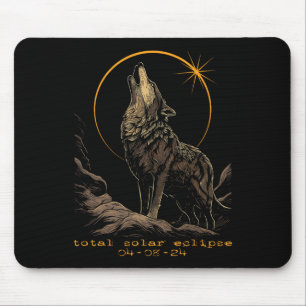 Solar-Eclipse insgesamt 8. April Wolf Mousepad