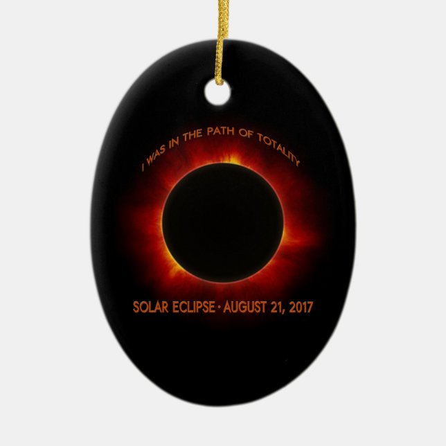 Solar-Eclipse Keramik Ornament (Vorne)