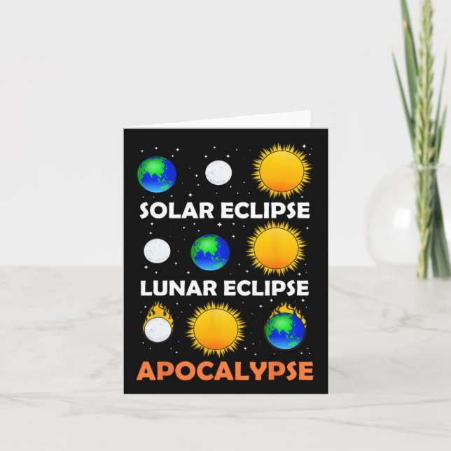 Solar Eclipse Lunar Science Teacher Space Eclipse Karte (Vorderseite)