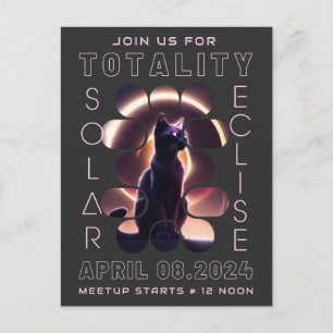 Solar Eclipse Meetup 2024 Einladung Postkarte