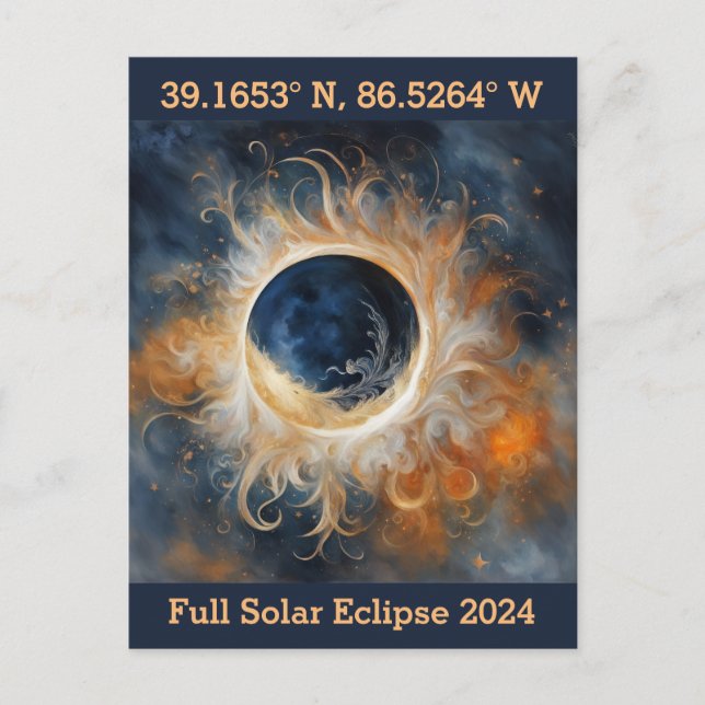 Solar Eclipse Memento Postkarte (Vorderseite)