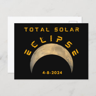 SOLAR ECLIPSE MOON SUN ERDE INSGESAMT POSTKARTE
