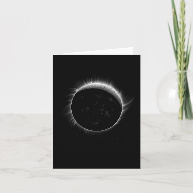 Solar Eclipse Moon und Sun Cool Event Graphic Karte (Vorderseite)