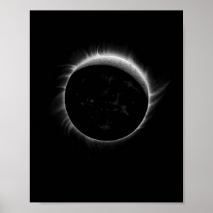 Solar Eclipse Moon und Sun Cool Event Graphic Poster