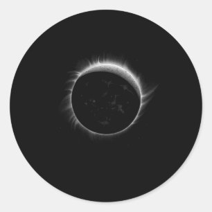 Solar Eclipse Moon und Sun Cool Event Graphic Runder Aufkleber